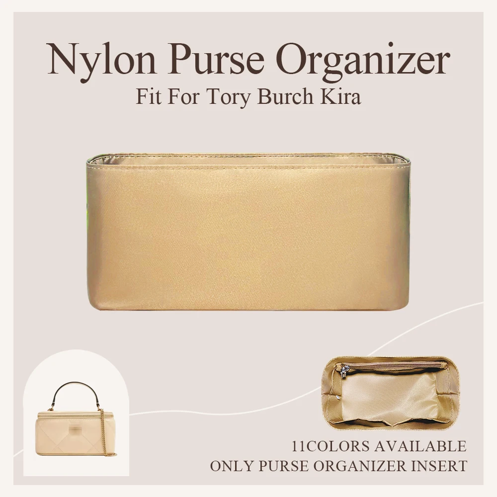 

Nylon Purse Organizer Insert Fit for Tory Burch Kira Makeup Inside Organizer Bag Lightweight Inner Liner Storage Bag In Bag