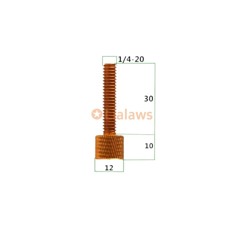 1~5pcs Unc 1/4-20x30mm Aluminum Alloy Colorful Knurled Thumb Screws Computer Chassis Side Panels Diy Knurled Hand Tighten Screws