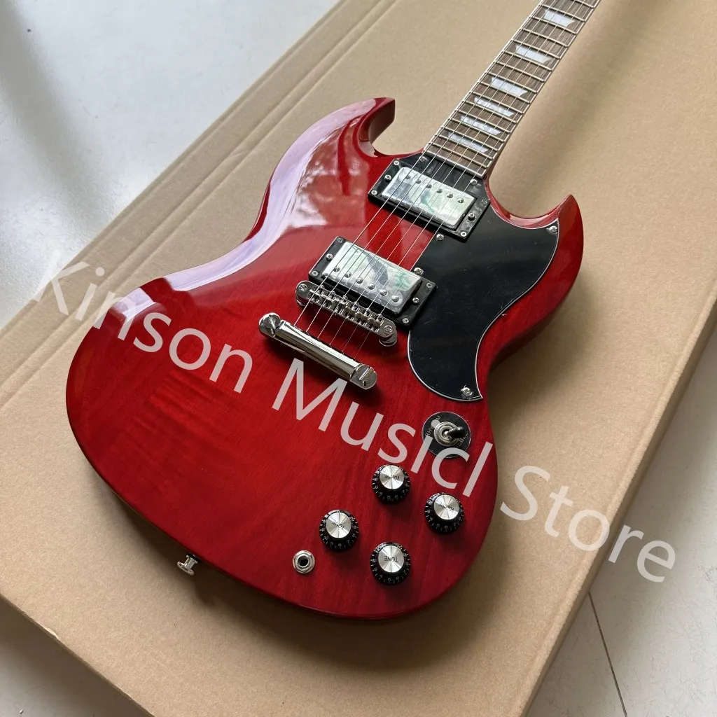 High quality  Red Electric Guitar,Mahogany body,Chrome Hardware,in stock,