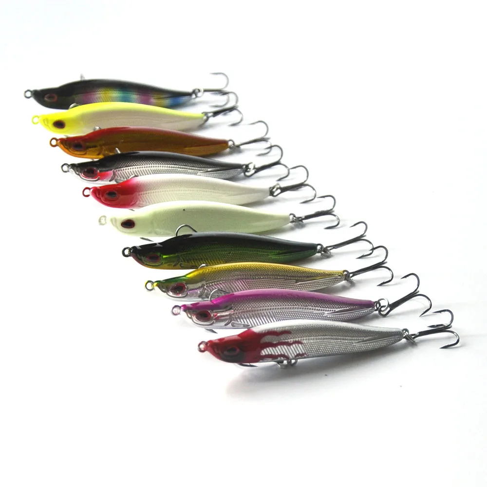 Lots of 10pcs 9.5cm/17g Hard Fishing Lures Sinking Pencil w/ Display Box