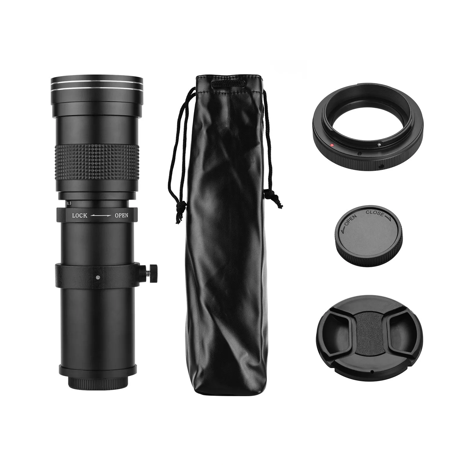 

Camera MF Super Telephoto Zoom Lens F/8.3-16 420-800mm T Mount with NEX-mount Adapter Ring for Sony NEX E-mount Camera NEX-5R