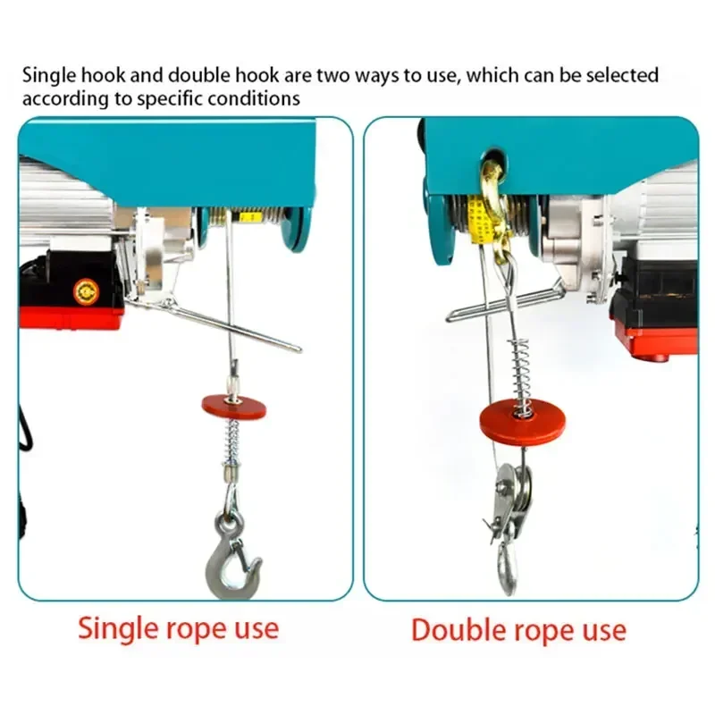

1pc Lifting Crane Micro Electric Hoist 220V Household Hoist Hoist 1 Ton Small Crane Hoisting Equipment Lifters