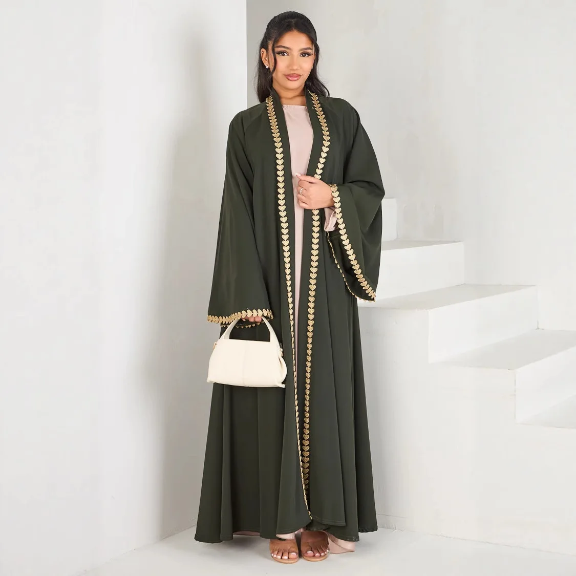 

Eid Djellaba Dubai Open Kimono Abaya Kaftan Women Muslim Dress Turkey Robe Cardigan Islam Clothing Caftan Jalabiya Musulman Arab