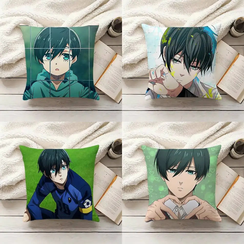 

Anime Trent B-Blue L-Lock R-Rin I-Itoshi Pillow Cover Sofa Cushion Cover Home Room Decoration Children Gift