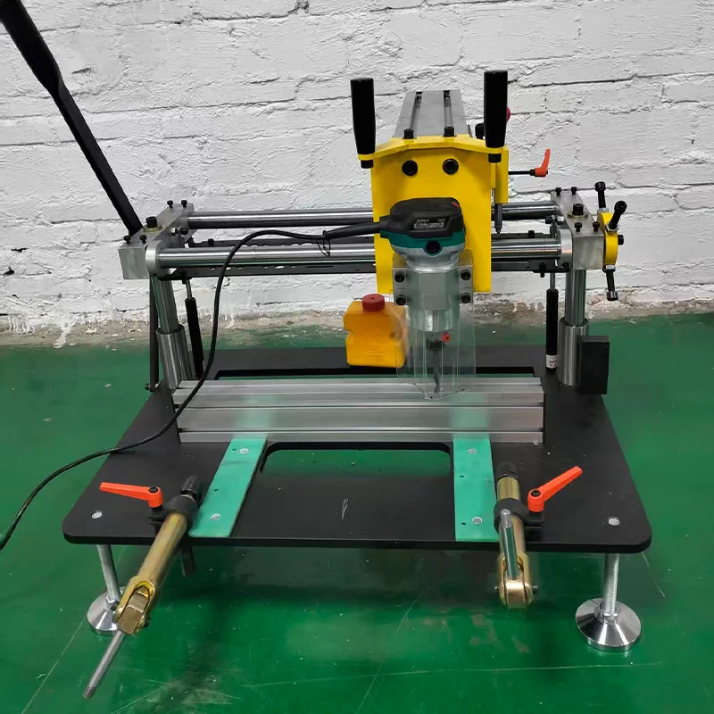 Small Portable Door Window Frame Drill Aluminum Profile Slotting Machine