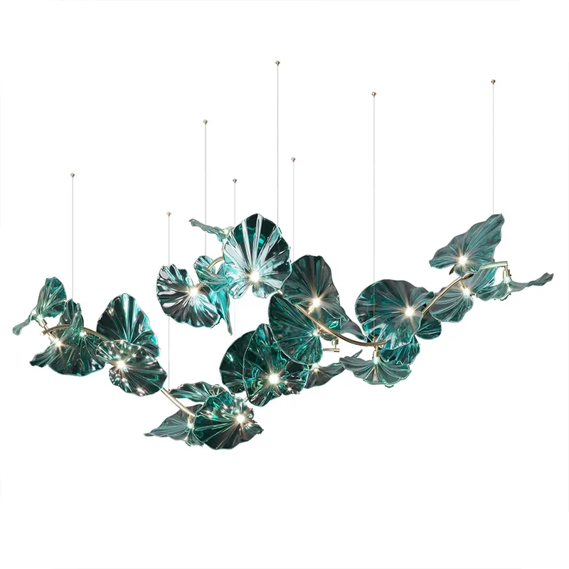 

Contemporary Blue Glass Shade Pendant Lamp Sleek Dimmable Ceilings Lustre for Upscale Restaurant Villa