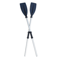 2 Pcs Aluminum Alloy Detachable Float Afloat Oars Fitting Boat Rafting Paddle Canoe Oar Boat Paddle Blade Leaf Oar
