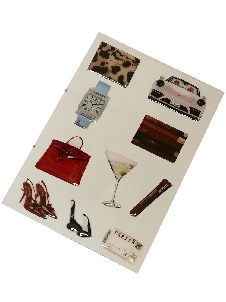 Fashion Expoy Aufkleber-Set für Handyhülle, 3D-DIY, dekorativ, 5 Blatt – Detail 3