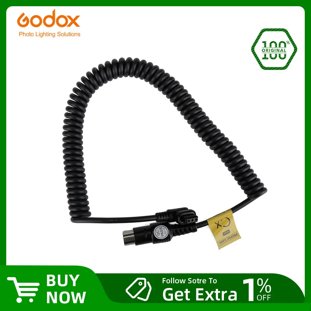 Godox PB-CX PB960 PB820 Lithium Battery Pack Power Cable for Canon 430EZ 540EZ 550EX 580EX 580EX II 600EX Flash Speedlite