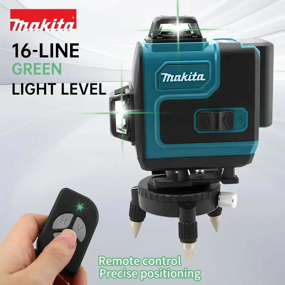 Makita 3D-4D 16-line High Precision 360° Horizontal Vertical Green Laser Horizontal Wall-mounted Portable Power Tools for 18V