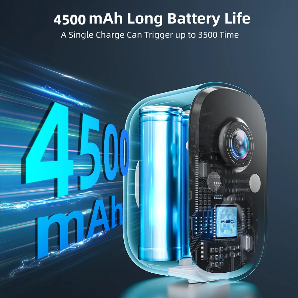 Techage 3MP Wifi Camera Solar Battery IP Camera Wireless PIR Camera Support Alexa 2-Way Audio Human Detect Security Vicohome APP