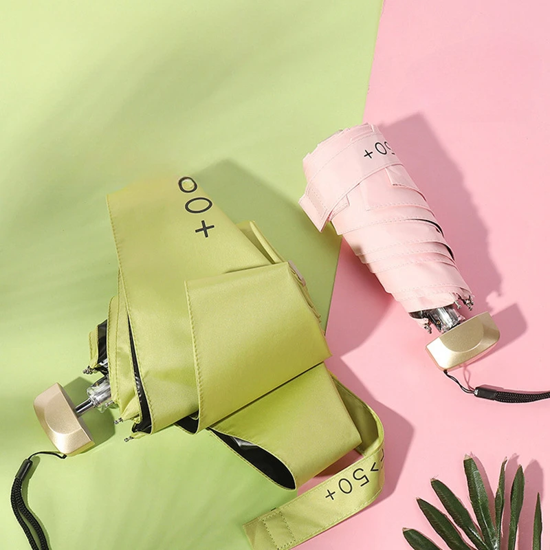 

1 шт. мини-зонт от солнца карманный зонт от дождя виниловый складной УФ-защита от ультрафиолета солнцезащитный козырек карманный зонтик от солнца капсула