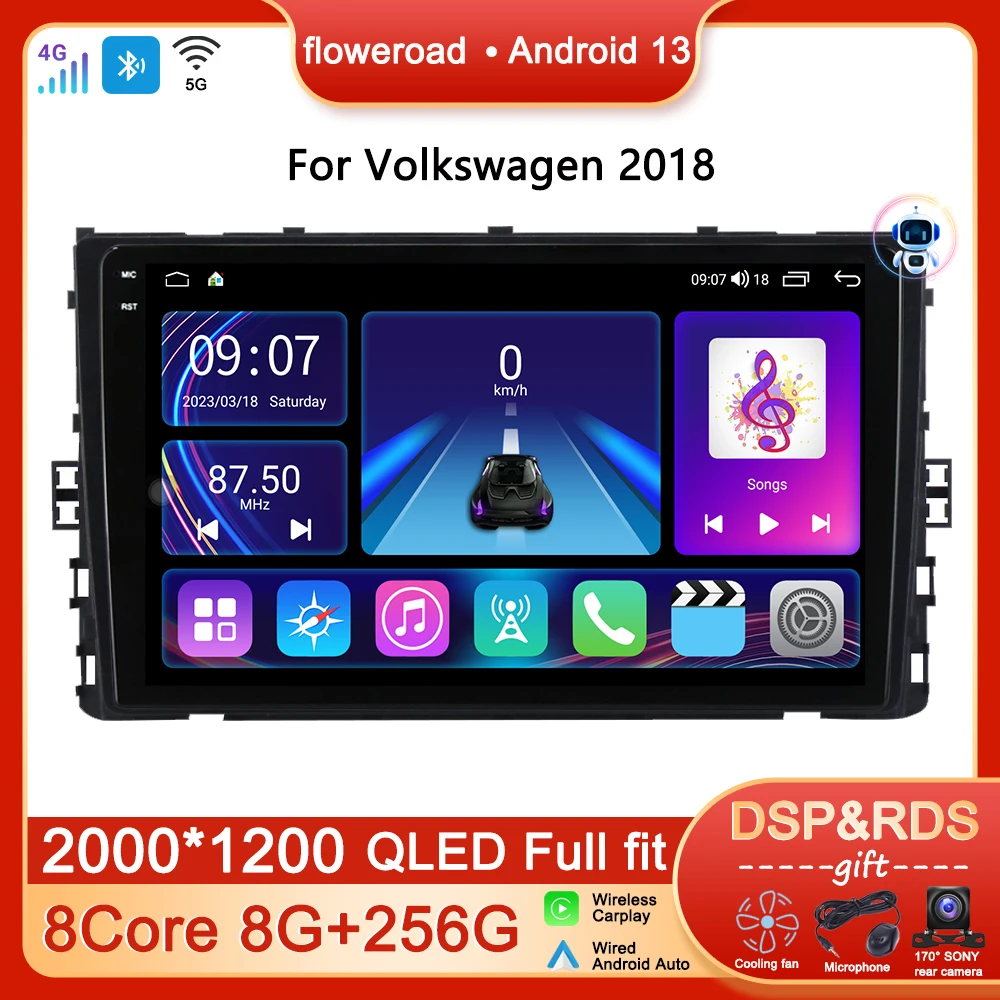 

Car Radio Multimedia Player Android For Volkswagen Jetta Bora Polo Sagitage 2018-2020 Carplay Navigation GPS Autoradio Bluetooth