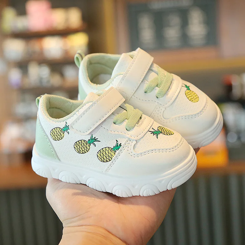 Autumn New Baby Walking Shoes Cute Cartoon Sneakers Kids Leather Casual Shoes Toddler Girls Boys Soft Sole Sport Shoes Prewalker