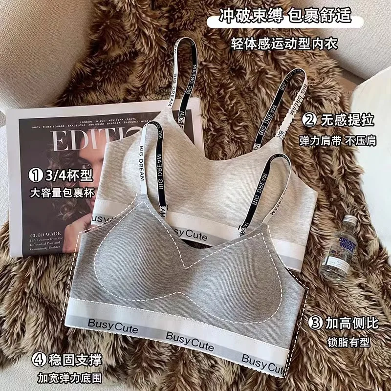 High Quality Thread Seamless Sports Bra Female Comfortable Back Shaping Cover Female