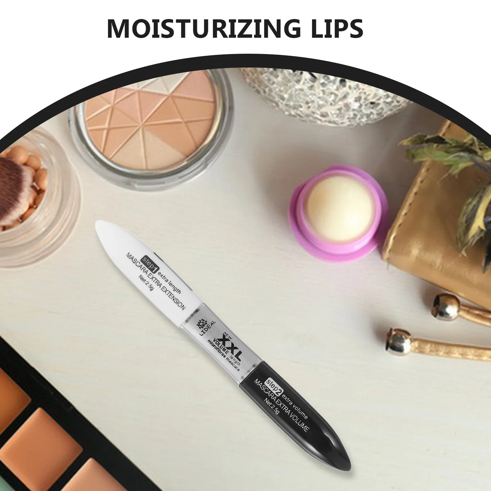 Mascara à cils imperméable, Double extrémité, allongeant, volumateur, bouclage, maquillage glamour pour les yeux, 1 pièces