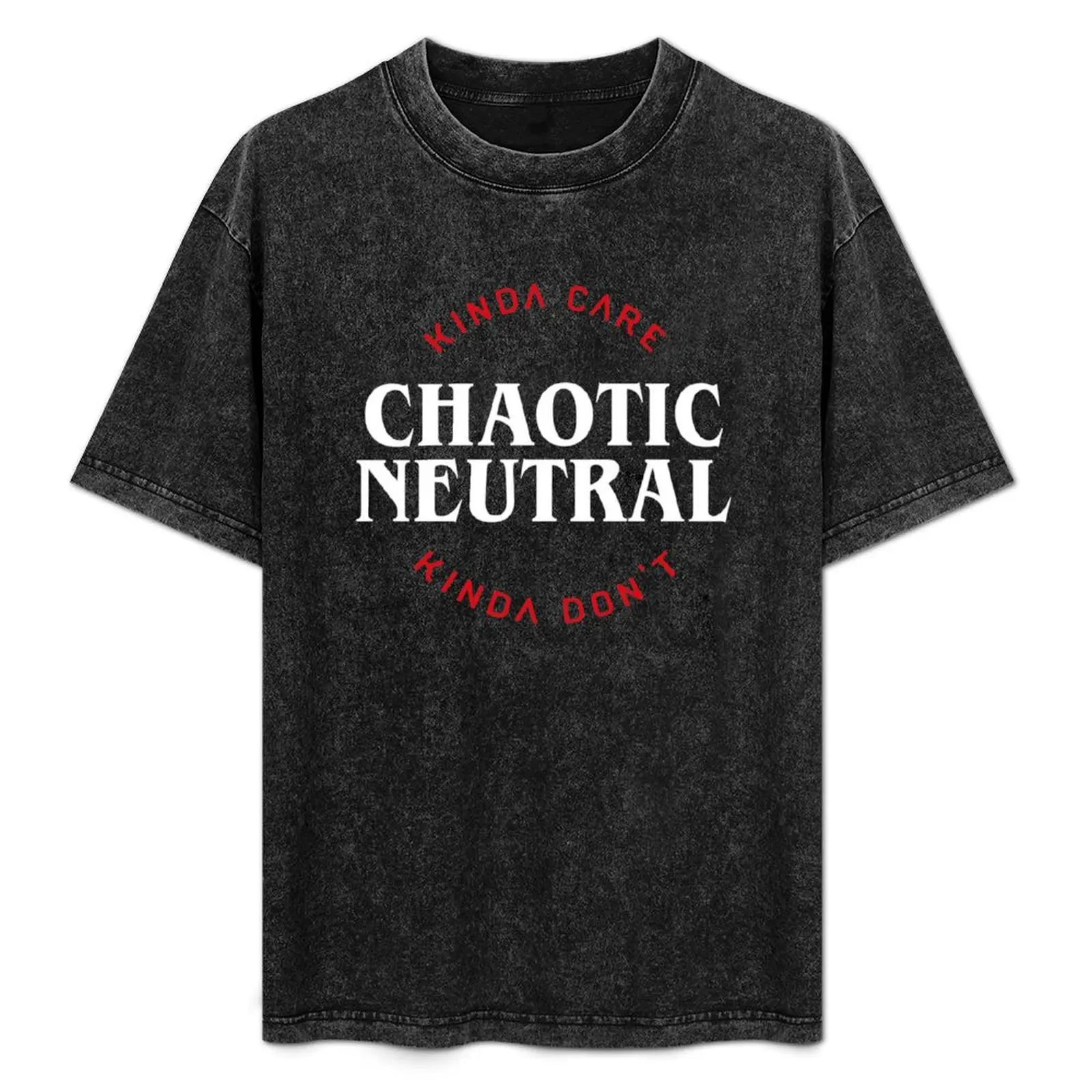 

Funny Chaotic Neutral Alignment Kinda Care Kinda Don't Tabletop RPG Addict T-Shirt blue archive tshirts for men