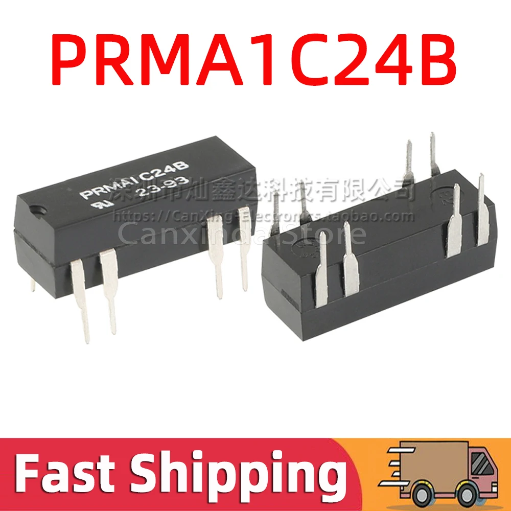 PRMA1C24B PRMA1C24 DIP8 Dry Reed Relay 24V 1A Normally Open Normally Close Converting Signle Pole Double Throw