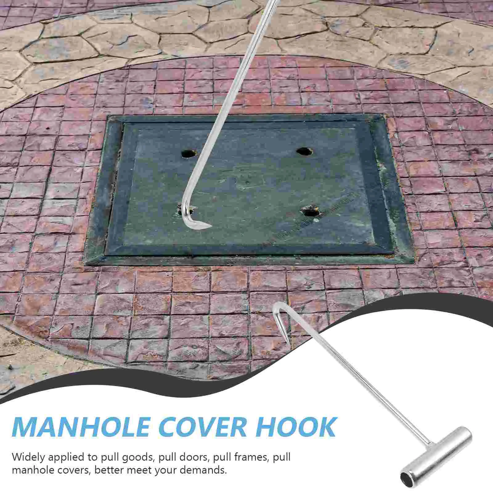 2 Pcs Hand Hook Double Guitar Cover Manhole Tool Door Lifting Roller Shutter on Bed Rails