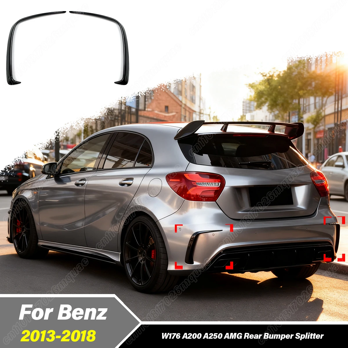 

Для Mercedes Benz W176 A200 A250 AMG 2013 2014 2015 2016 2017 2018 автомобильный задний бампер сплиттер ветровой нож декоративный комплект