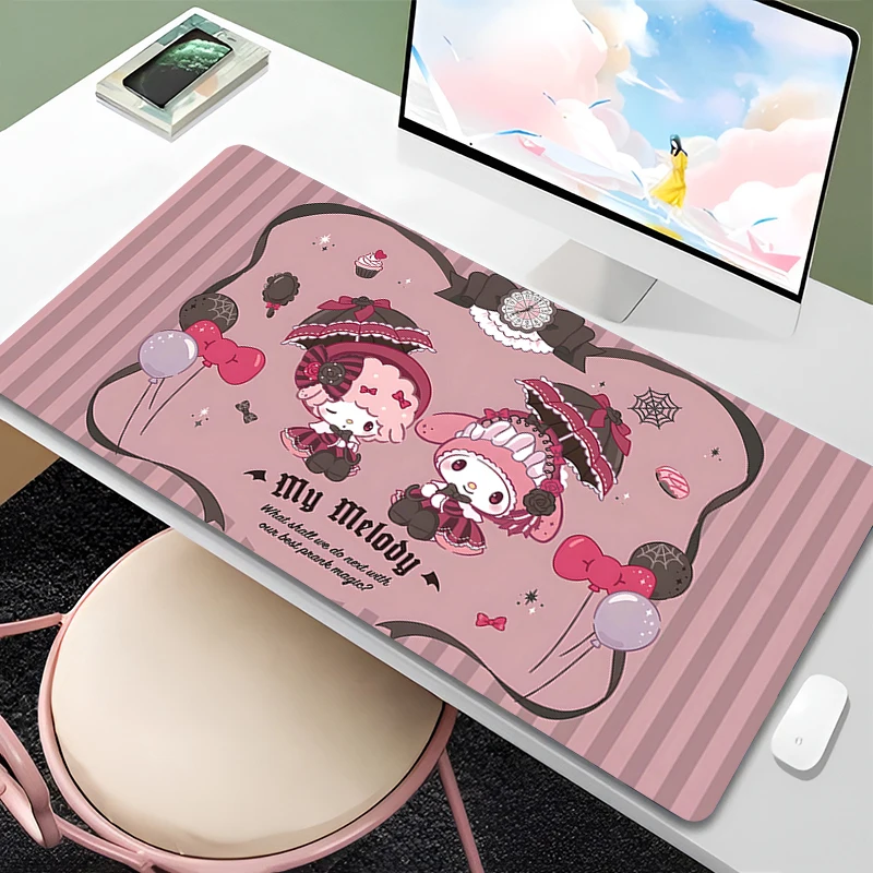 Mouse Pad rubber Large XXL Desk mat Gamer Computer Keyboard Pad Cute Girl My Melody gaming Gamer Accessories Thickened mousepad