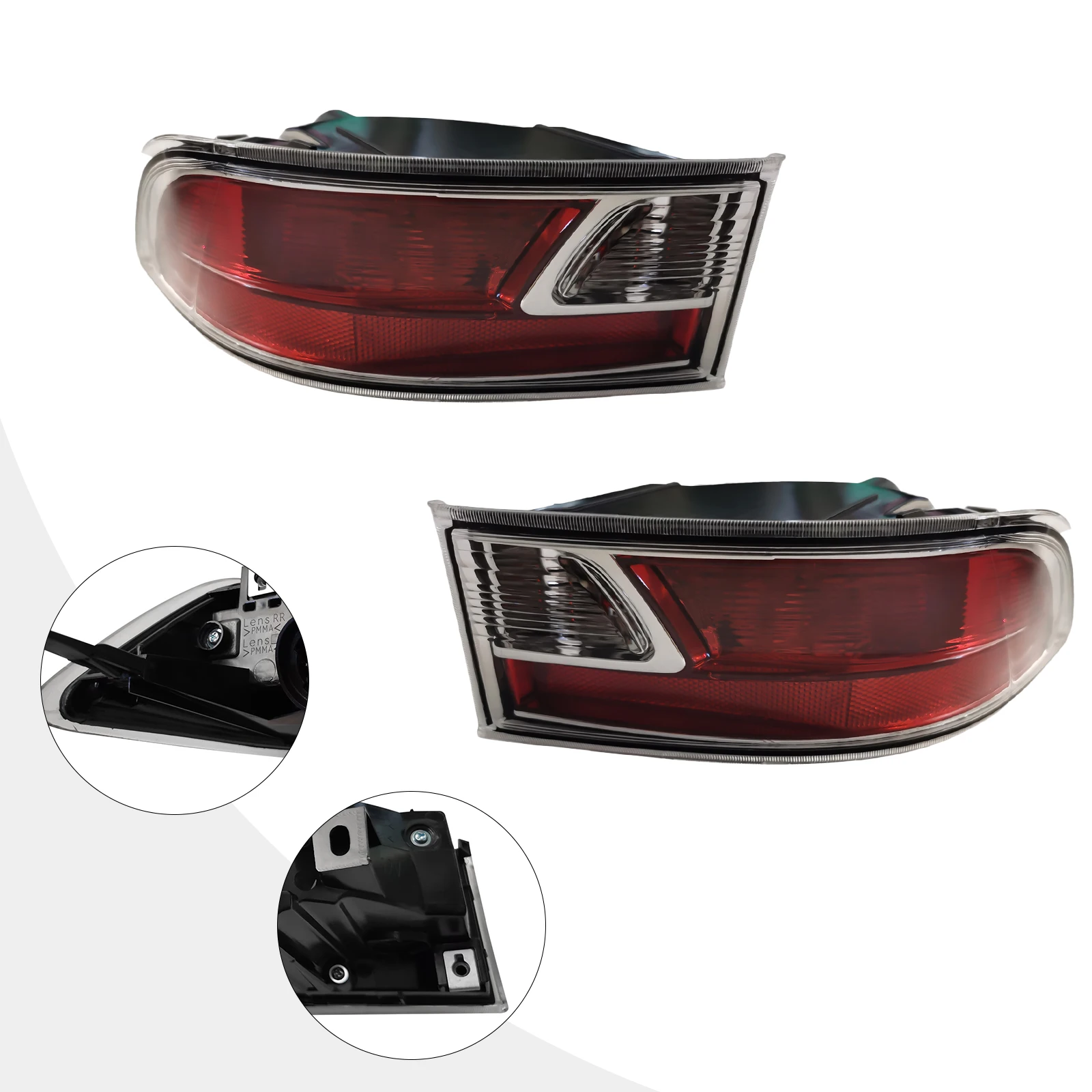 Left or Right Rear Tail Black Brake Light Lamps Pair Kit Fit For 2014-2020 2021 Lexus GX460 Car Lights Parts Assembly