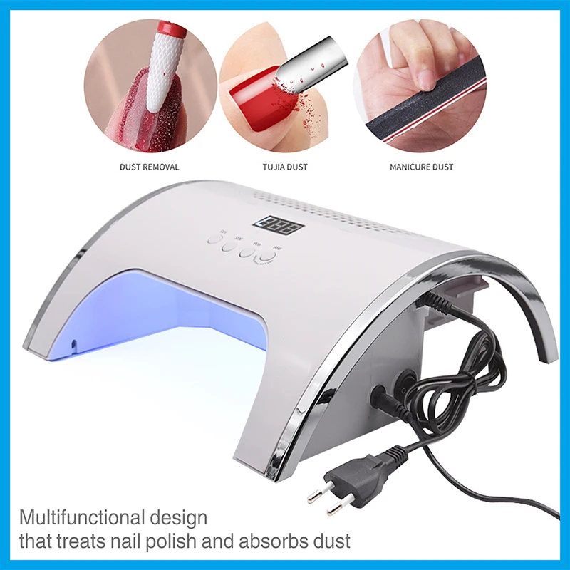 مكنسة كهربائية متعددة الوظائف لإزالة الأظافر للتقليم 2 في 1 آلة طلاء الأظافر