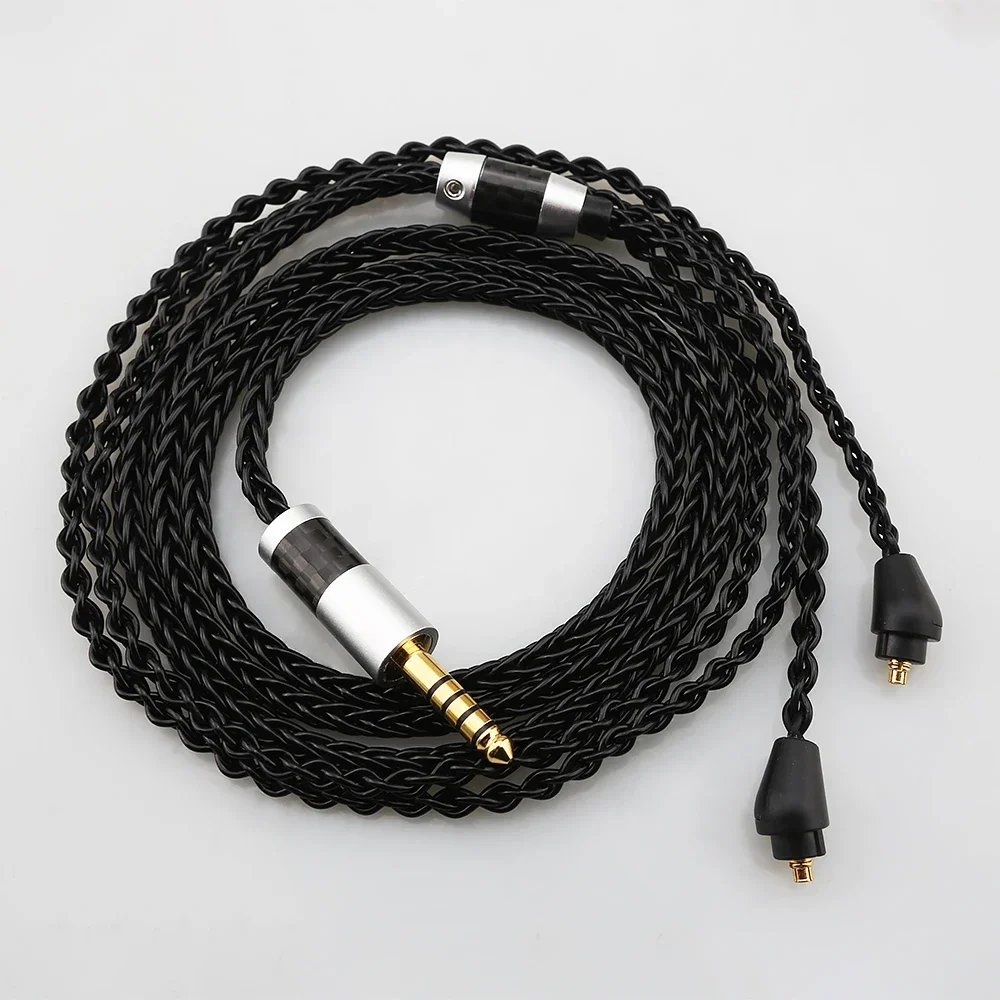 Audiocrast HIFI 8 Core Silver Plated Black Earphone Cable For Sony XBA-H2 XBA-H3 XBA-Z5 xba-A3 xba-A2 Headphones