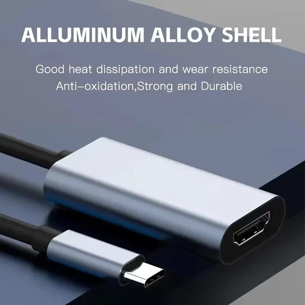 Type C to hdmi-Compatible Adapter Converte 4K 60Hz Adapter for MacBook Pro iPad Pro Samsung Galaxy S10 S9 USB C Video Converter image 3