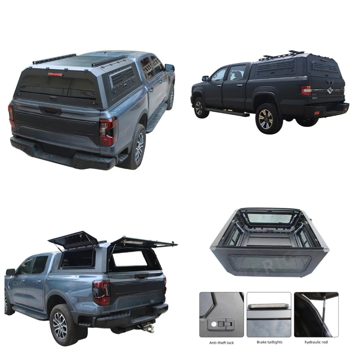 Capota Rígida Manual para Camioneta 4x4, de Aleación Impermeable, para Ram 1500, NP300, Triton D40