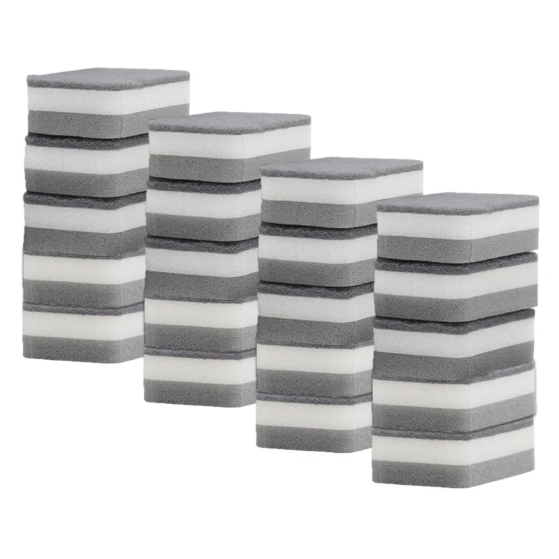 

20 шт. 3 слой закругленные угловые губки скруббер для очистки кухни автомобиля