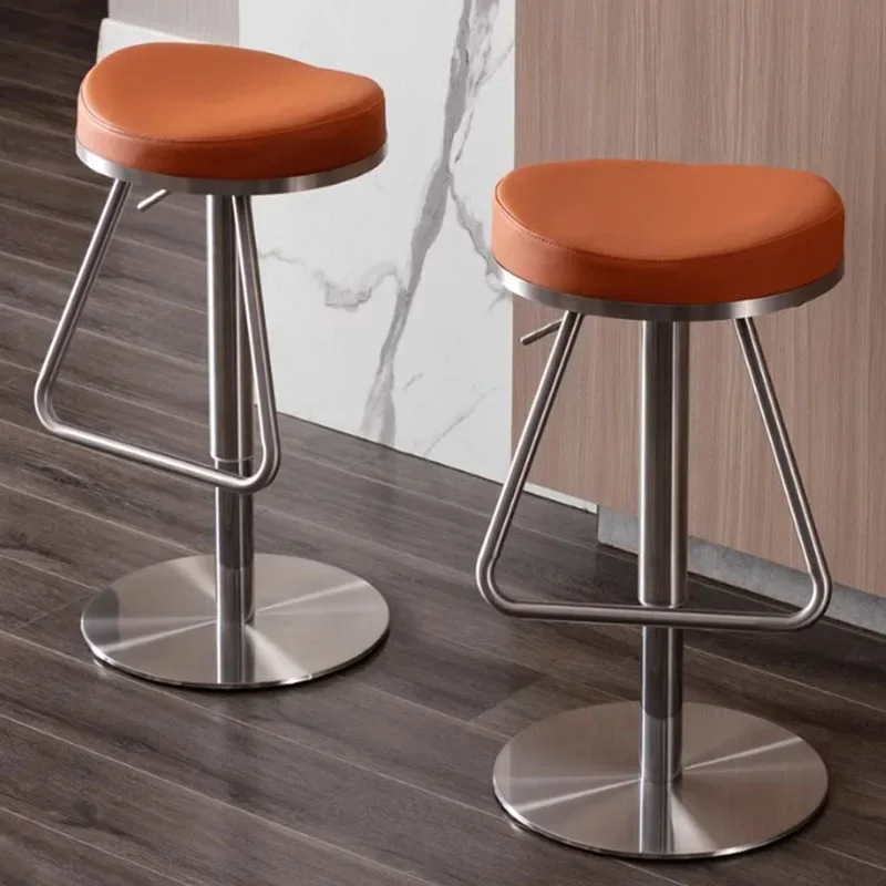 

Trendy Adjustable Bar Chairs Steel Modern Designer Black Bar Chairs Simple Minimalistic Swivel Taburete Cocina Salon Furniture