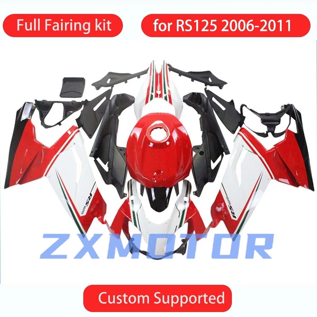 RS125 2006 2007 2008 2009 2010 2011 Fairings for Aprilia RS4 RSV 125 Motorcycle Fairing ABS Injection Bodywork Kit