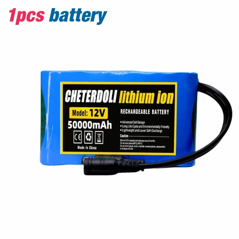 100% Nieuwe 3S2P Bescherming Plate12V 50Ah Batterij 12V 5000mAh 18650 Lithium ion DC 12.6V Super Oplaadbare batterij + Oplader