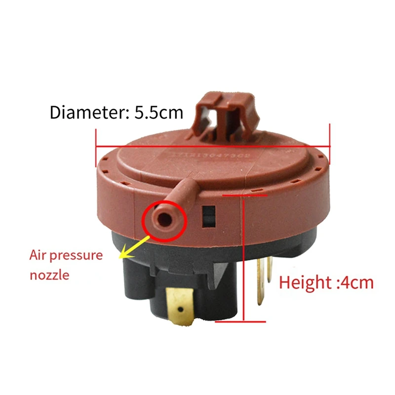 Przełącznik czujnikowy poziomu wody w pralce 250VAC KS-2 1-6 2A dla pralki bębnowej poziom wody kontrola ciśnienia części do przełączników