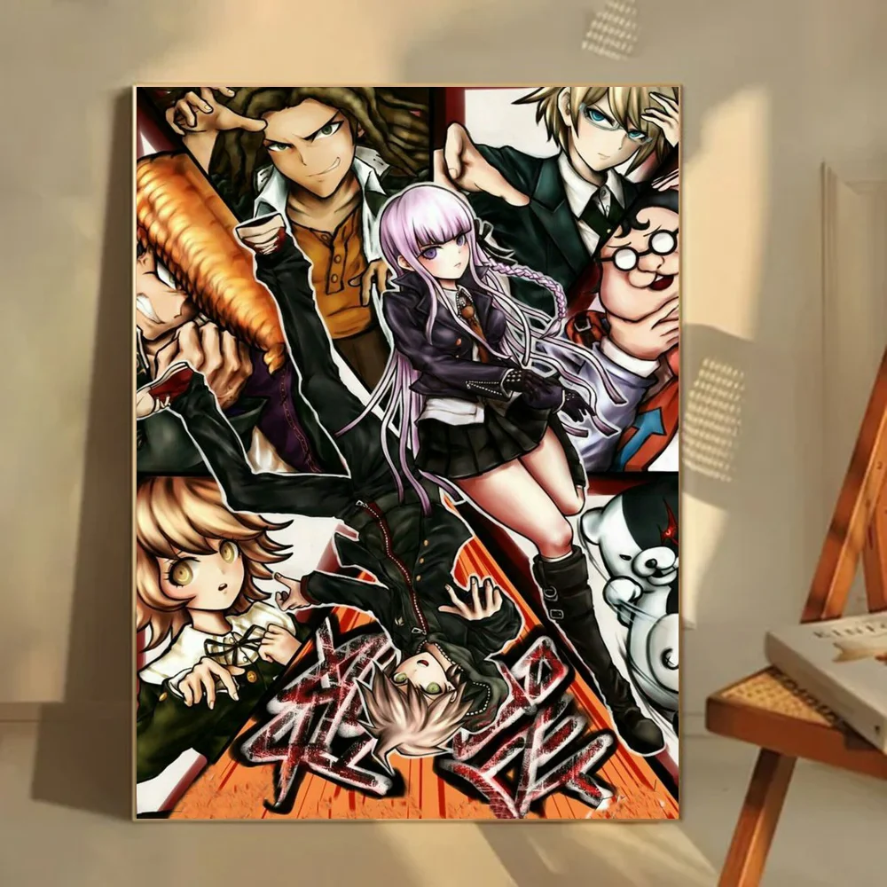 1 قطعة أنيمي لعبة Danganronpa المشارك ذاتية اللصق الفن مقاوم للماء ورقة ملصق مقهى بار غرفة جدار ديكور