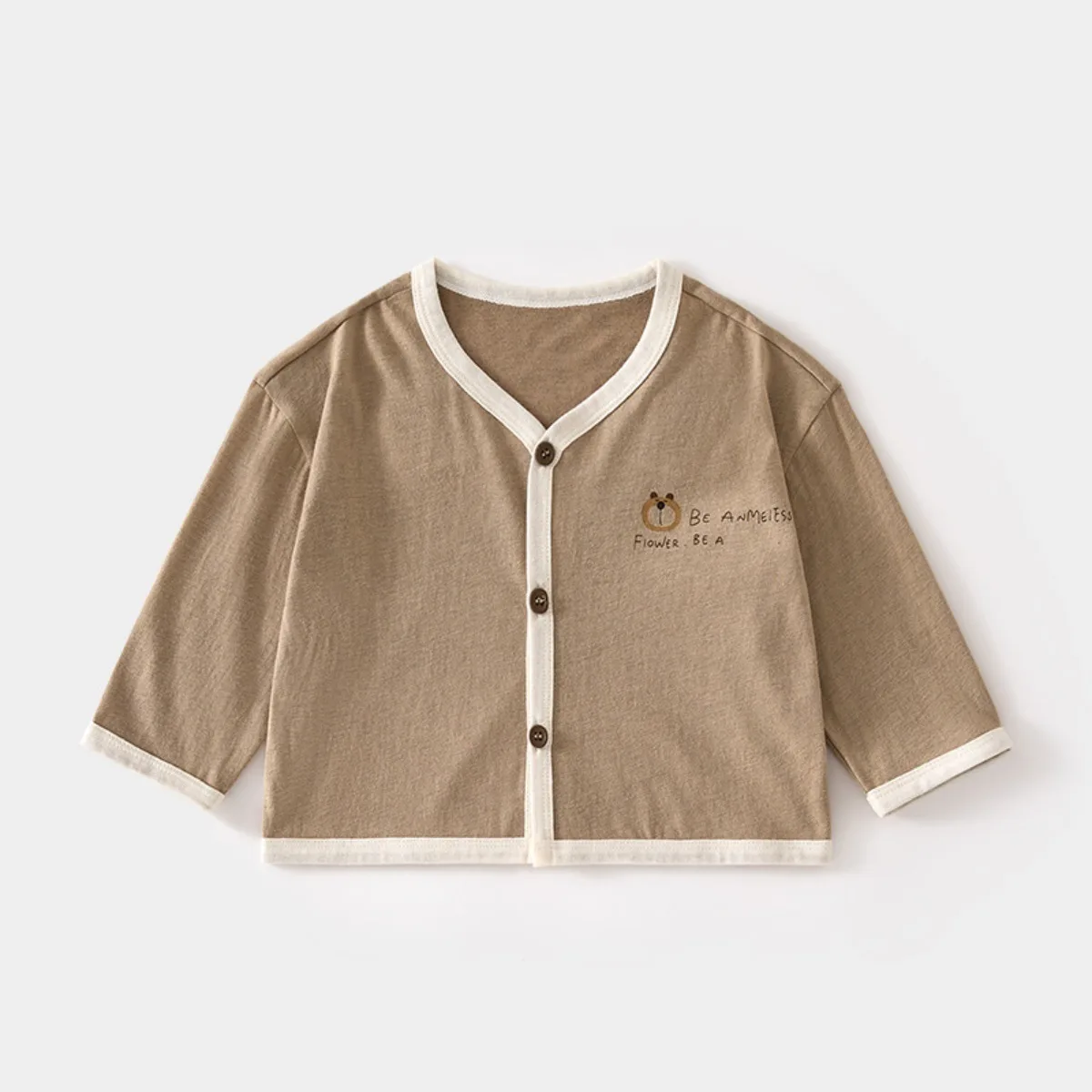 Baby Boy Girl Summer Lightweigt Cool Cardigan 9-24M Newborns Cotton Blend Breathable Jacket Kid Skin-friendly AC Wear Clothes
