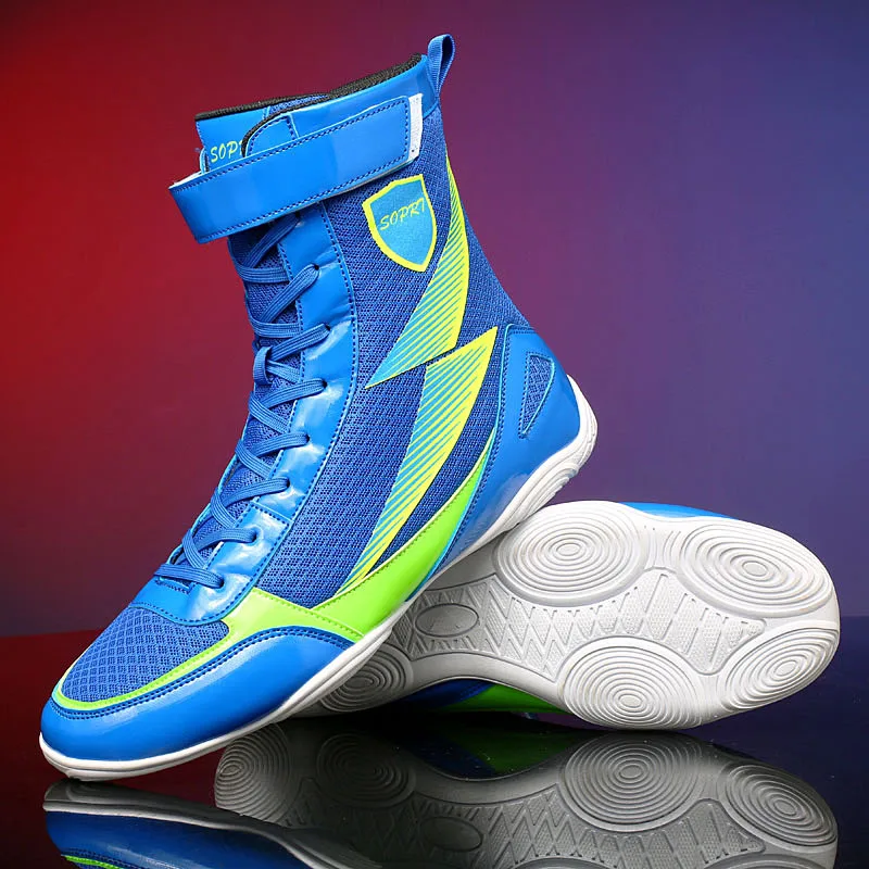 

Professional Wrestling Boots Men’s High Top Boxing Shoes Non-slip Wrestling Sneakers Breathable Knit Gym Training Fighting Boots