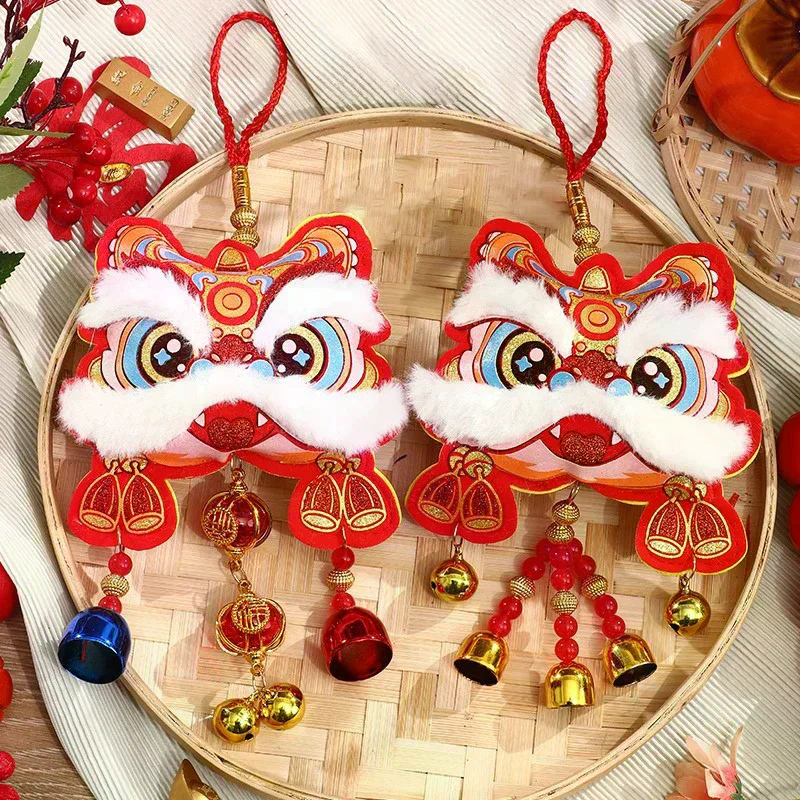 2026 New Year Auspicious Lion Awakening Pendant Bell Ornament Celebrating The Lunar New Year Of The Horse