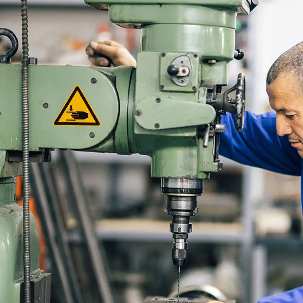 8 PCS Warning Label Sticker Safe Caution Stickers Security Refrigerator Safety Sign Signs for Workplace