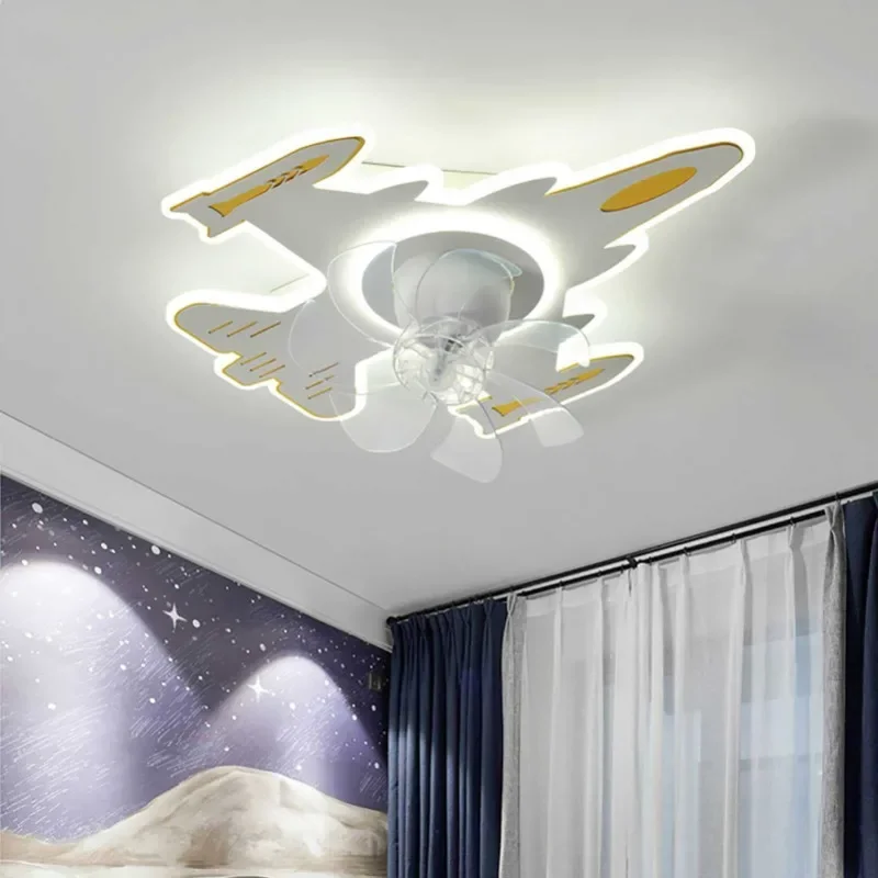 

Ceiling fans with lights Aircraft ceiling fans LED dimming ceiling lights Chandeliers in children's rooms