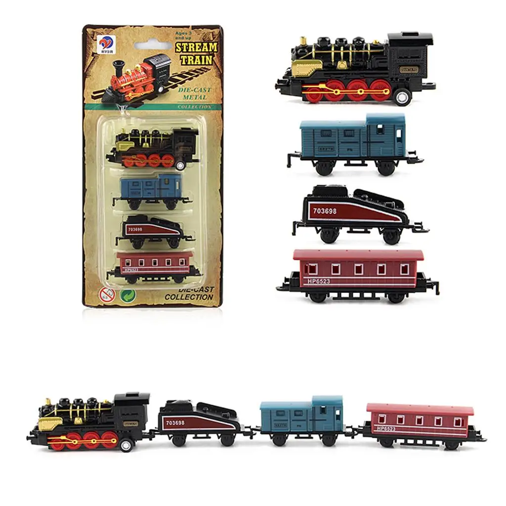 Black Vintage Train Set Pull Back Locomotive Kids party Favor Gift