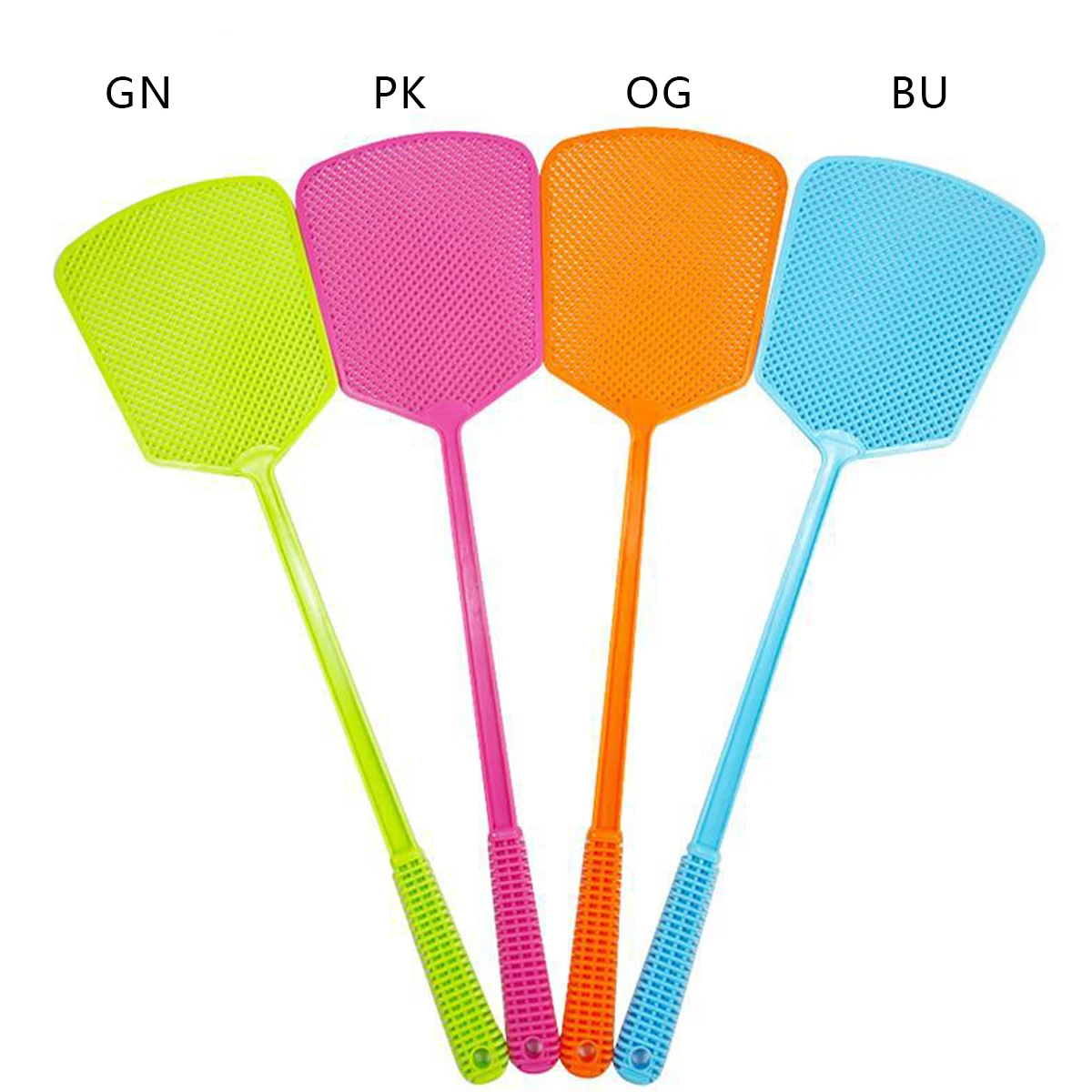 Plastic Fly Swatter For Household Use, Thick And Extended Handle, Large Size, Manual, Durable Fly And Mosquito Swatter