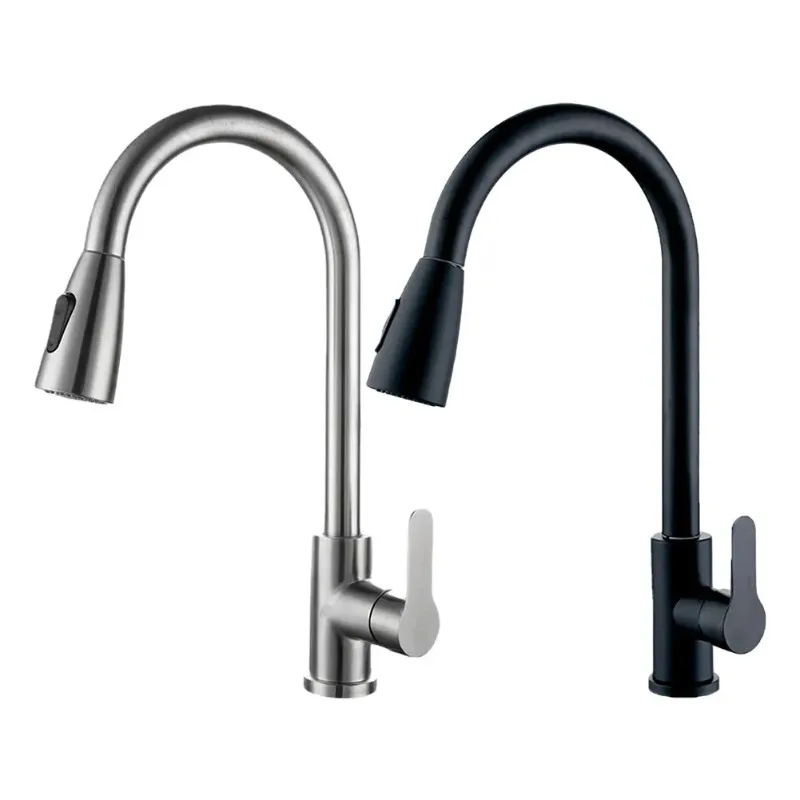 

1PC Faucet Hot and Cold Dual Use Kitchen Bathroom Washbasin Sink Stainless Steel Faucet Household Goods Easy Installation