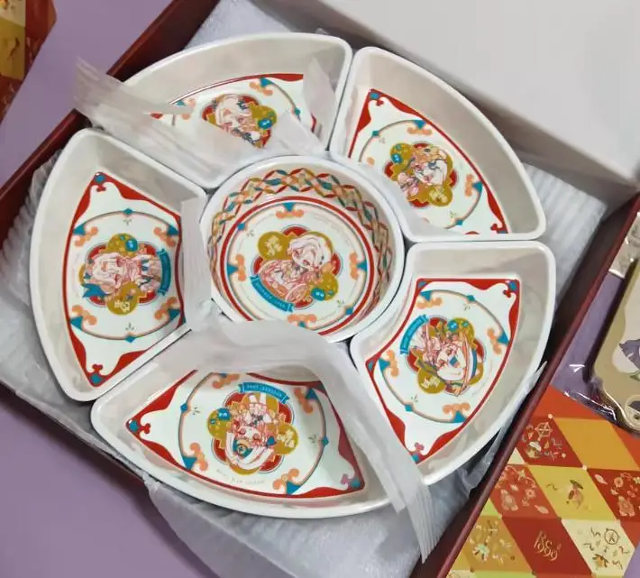 

Официальный набор для косплея по аниме «Воссоединение огня» 1999 года: Хэллоуин, веерообразные тарелки для фруктов с символикой удачи