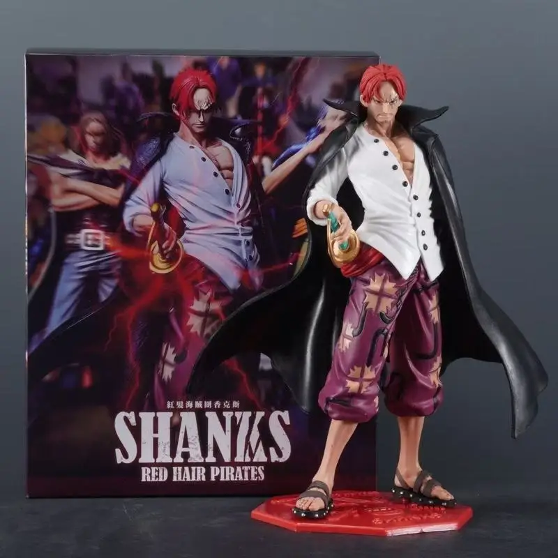 

One Piece Red Hair Shanks Action Figure Normal Version Pvc 24.5cm Collectible Model Anime Statue Desk Decor Gift For Anime Fans