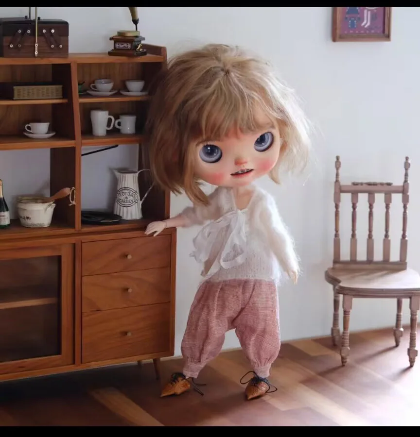 กางเกงสเวตเตอร์ blythe 2ชิ้นสไตล์ญี่ปุ่น2023 1/6อนิเมะ BJD ขนาด30ซม. (เหมาะสำหรับ pullip Ob24 Licca)