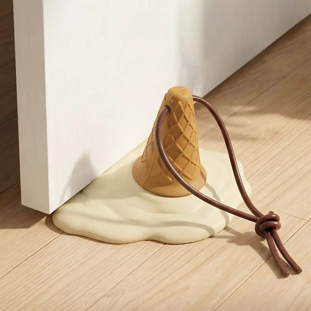Soft PVC Ice Cream Door Stopper Detachable Ice Cream Shape Door Stop Wall Protector Anti-Collision Pad Funny Design