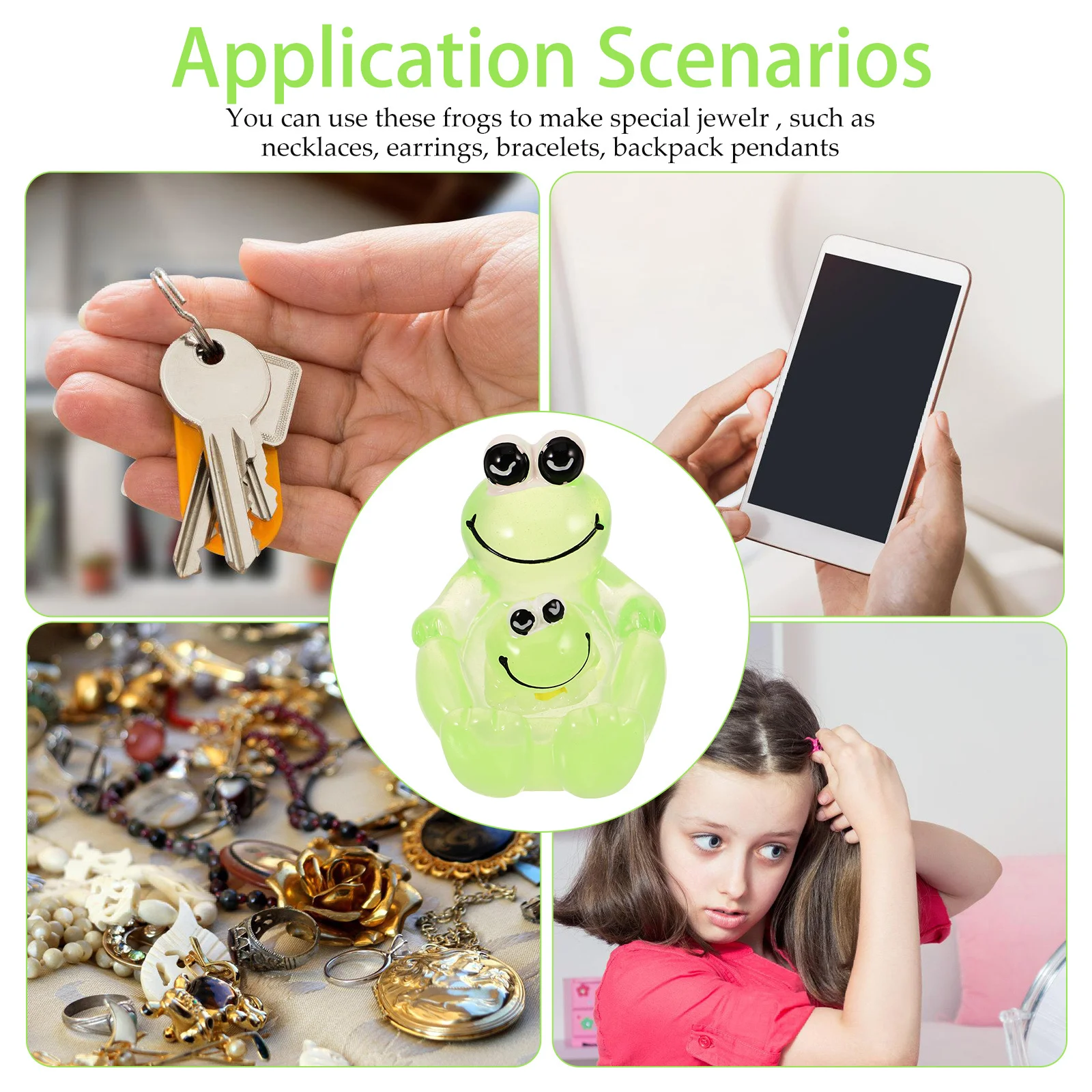 

10Pcs Adorable Frog Shape Charms Resin Flatback Phone Cover Accessories for DIY Projects Animal Charms for Jewelry Making