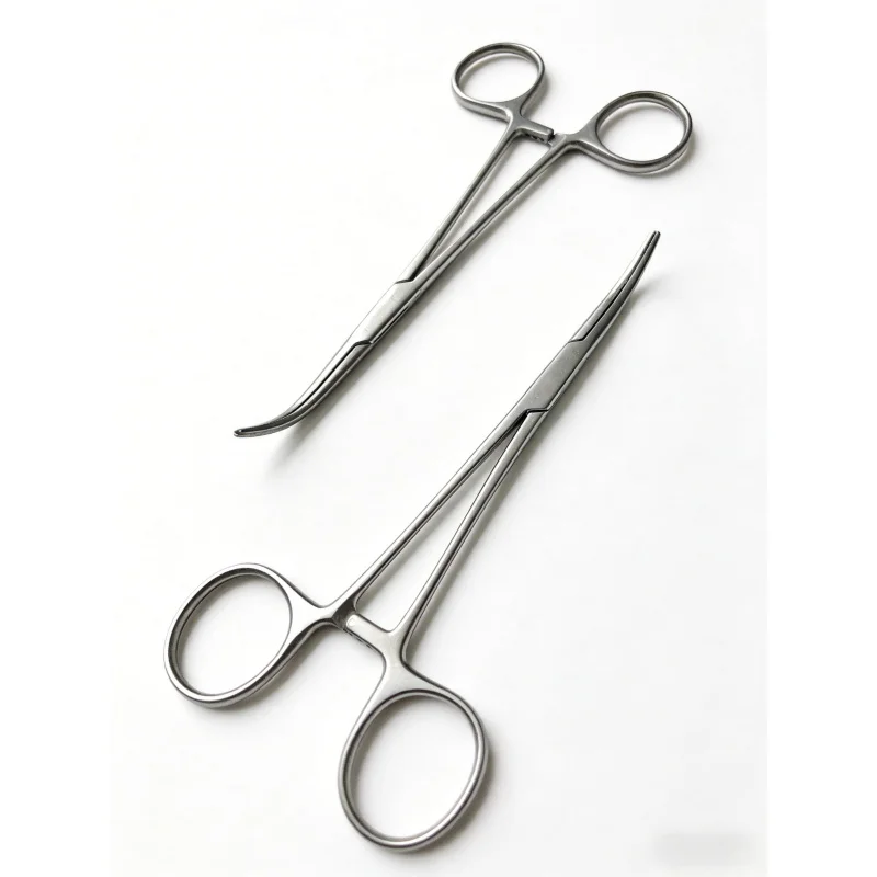 

Легкие и портативные рыболовные плоскогубцы из нержавеющей стали, 2 шт., 5 дюймов, с изогнутыми и прямыми губками, с зубчатыми губками, рыболовный инструмент с фиксатором